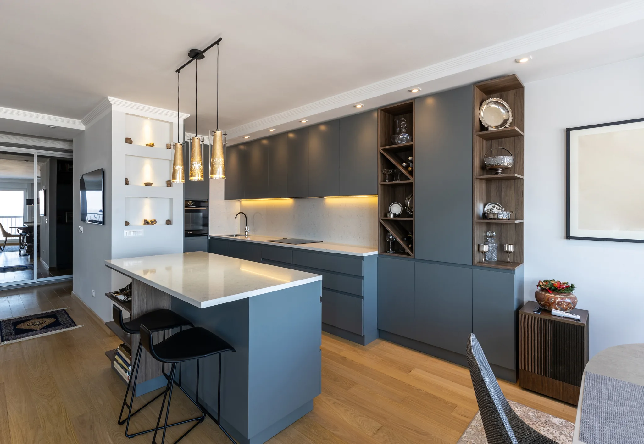 Cuisine propre et lumineuse